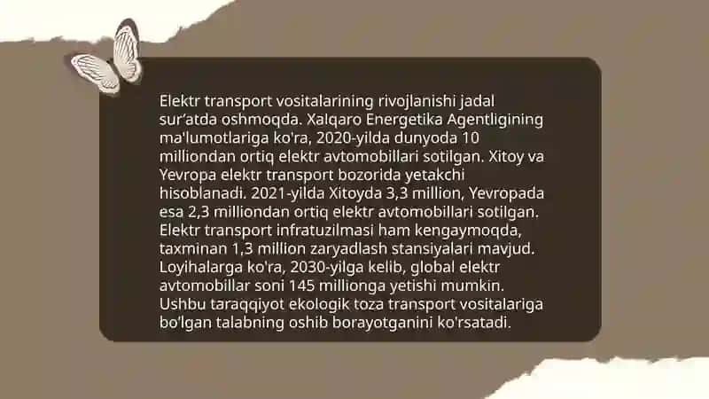 Yangi avtotransport texnologiyalarining tadbiqi 4