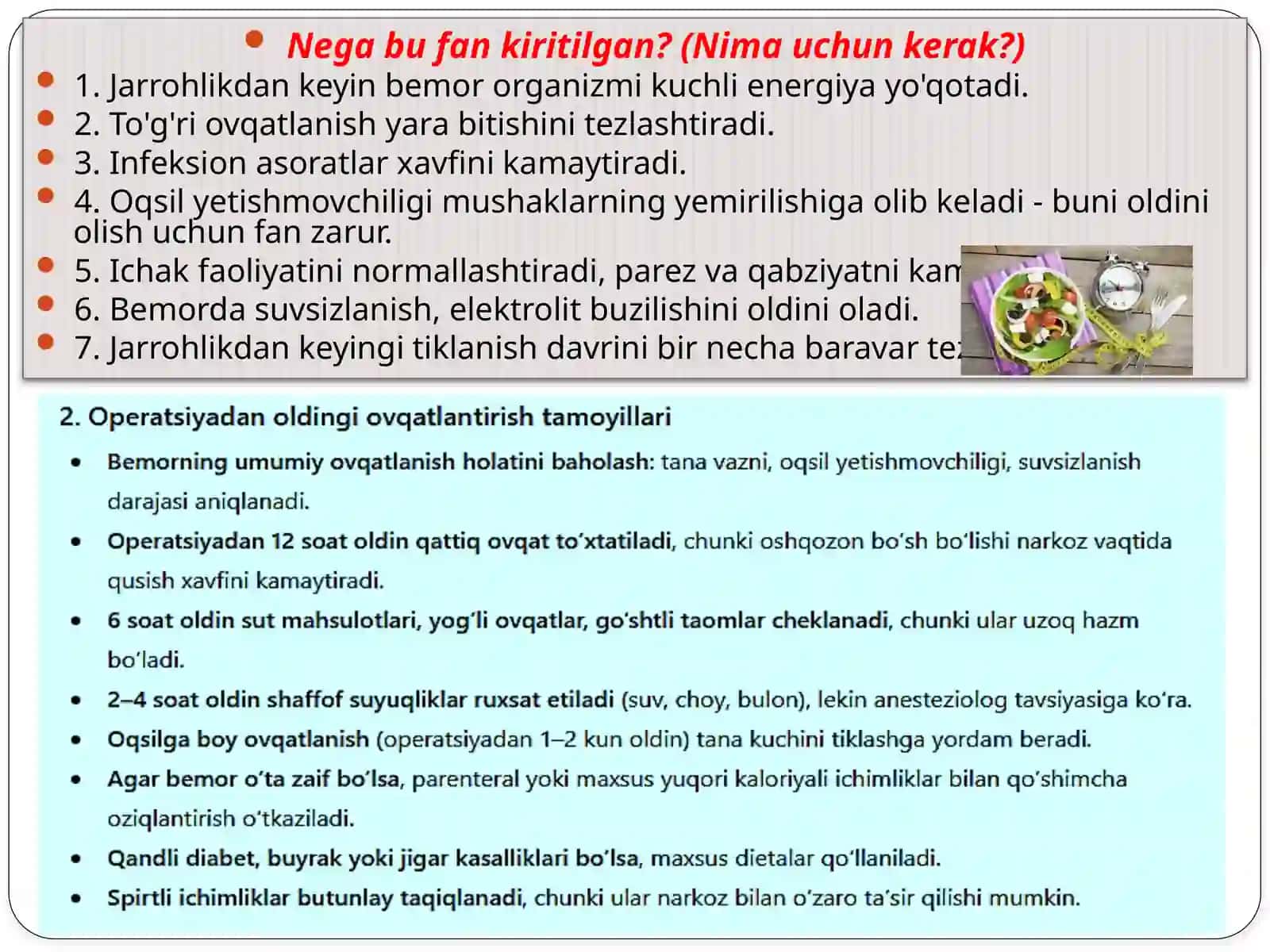 Xirurgik Bemorlarda Ovqatlantirishning Ahamiyati 4