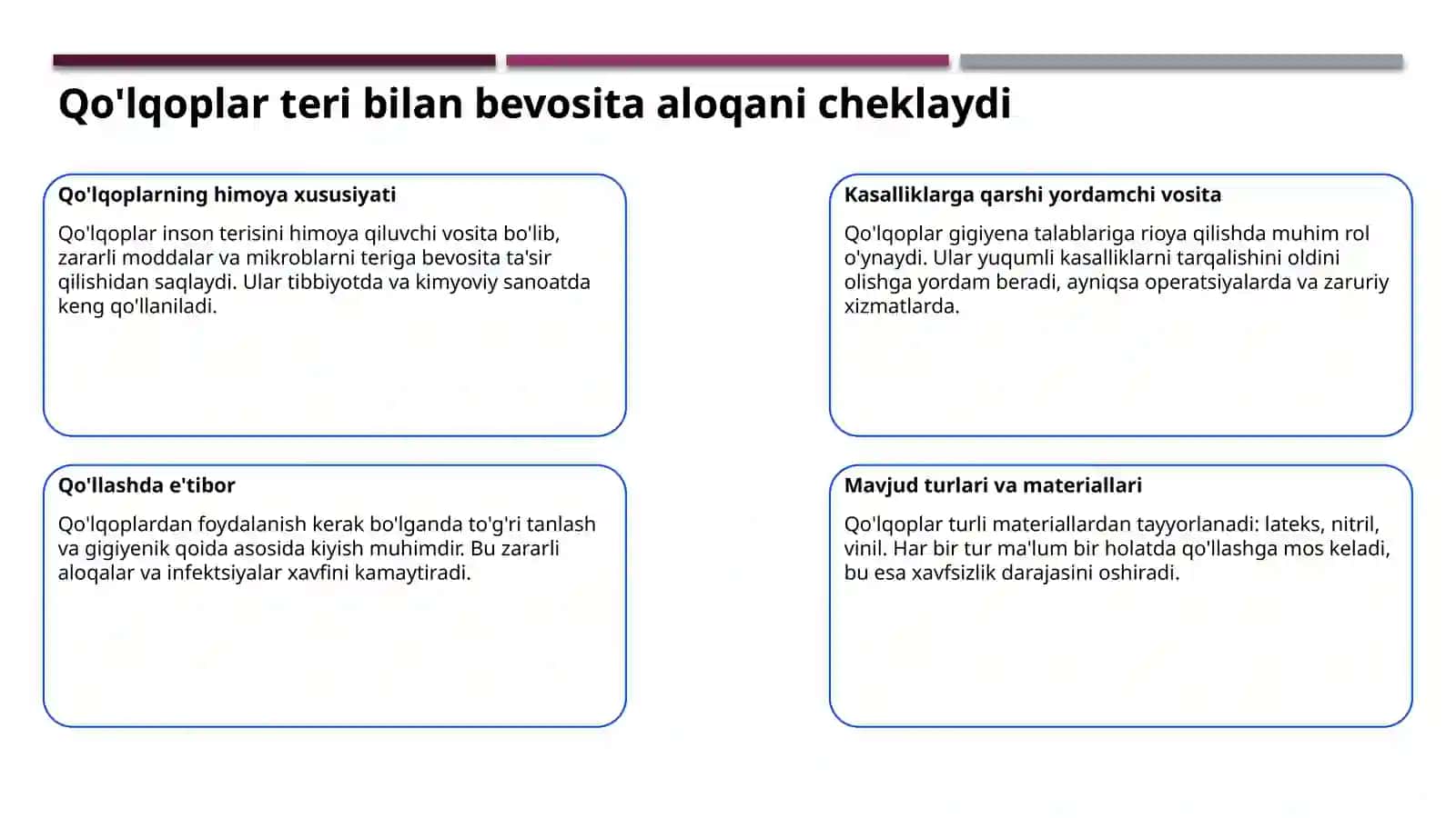 Shaxsiy himoyalanish vositalari. Shaxsiy tibbiy himoya vositalari 4