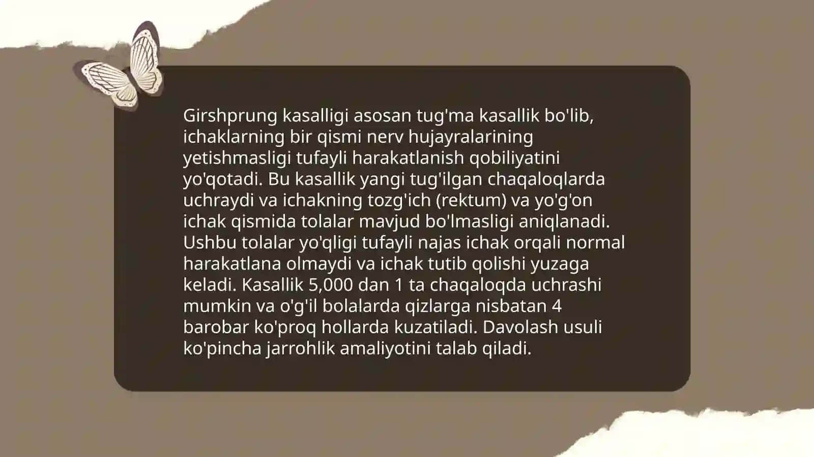 Bolalarda Girshprung kasalligi va megakolonda bajariladigan operatsiyalar 4