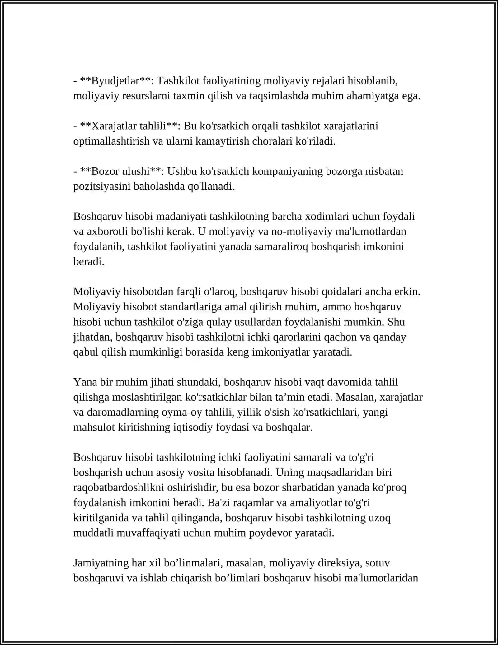 BOSHQARUV HISOBIDA LT VA SIMPLIFIED COST TAHLILI 4