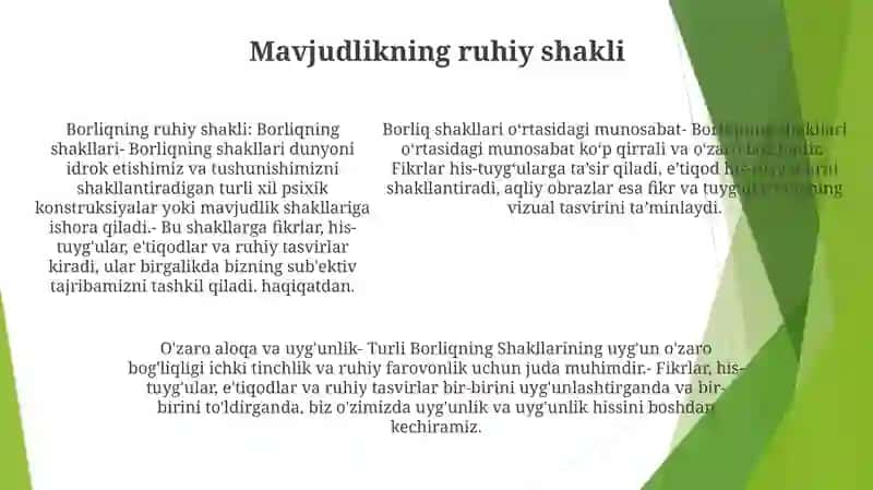 Borliqning Shakllari Hamda Ularning O'Zaro Munosabatlari 4
