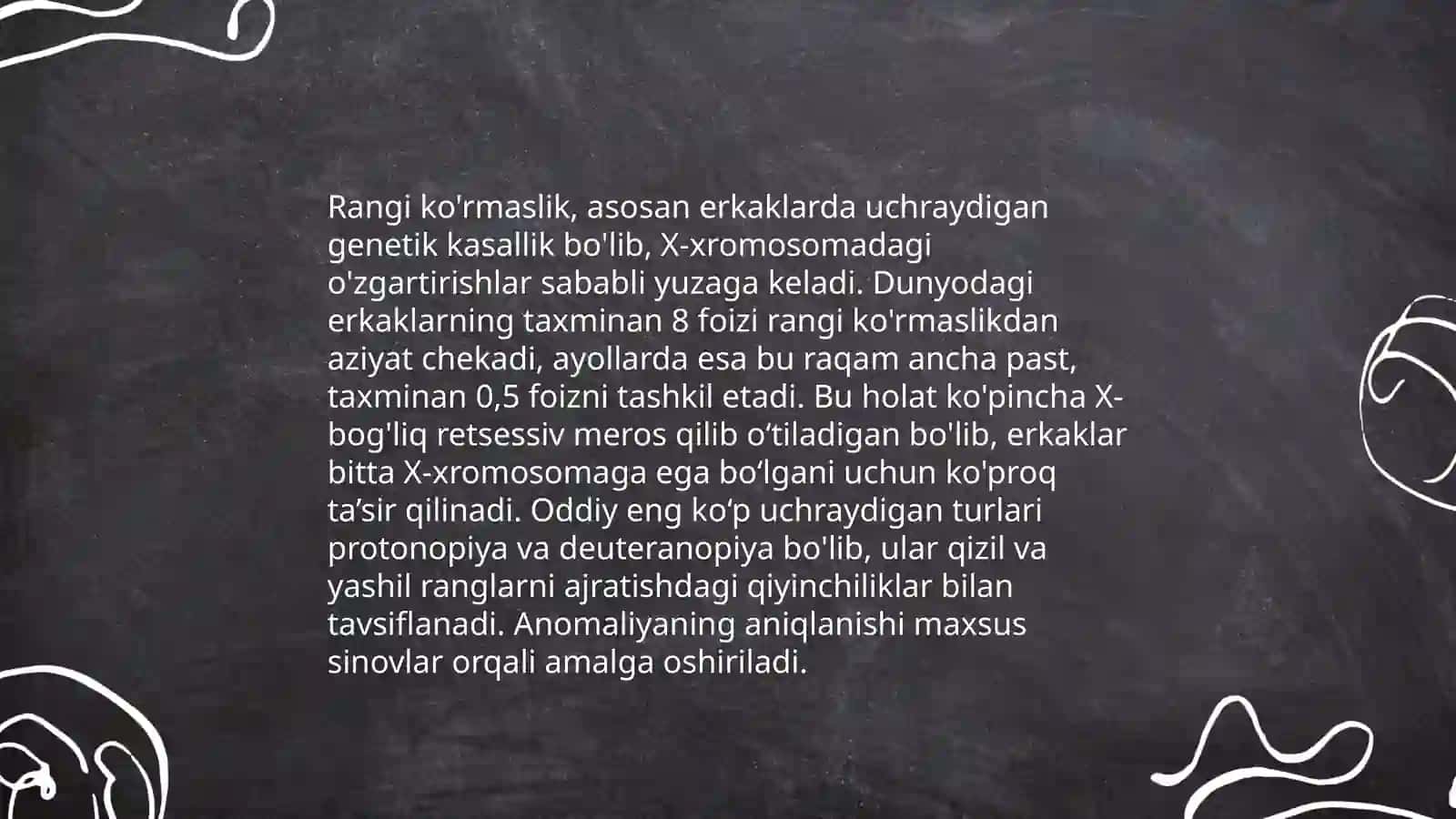 Daltonizm kasalligi va biologiyasi fiziologiyasi va davolash usullari 4