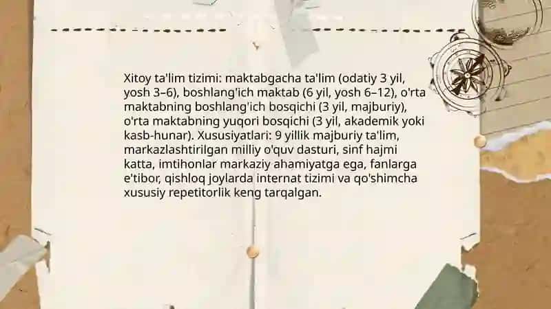 Xitoy boshlanğich ta'lim tizimi 4