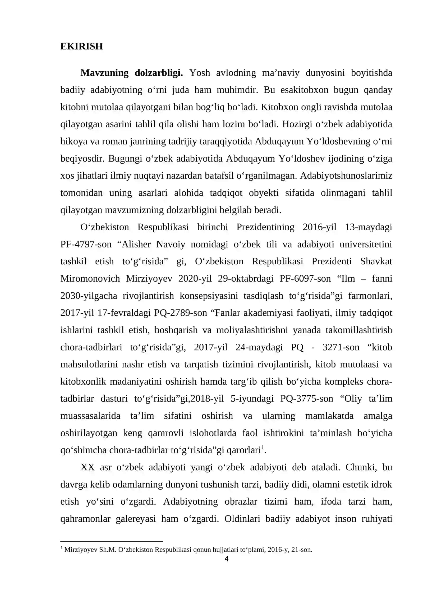 ABDUQAYUM YO‘LDOSHEV QISSALARI POETIKASI 4
