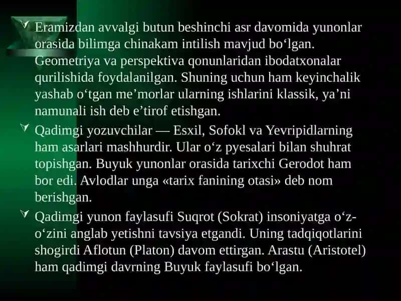 Qadimgi Yunoniston Falsafasi 4