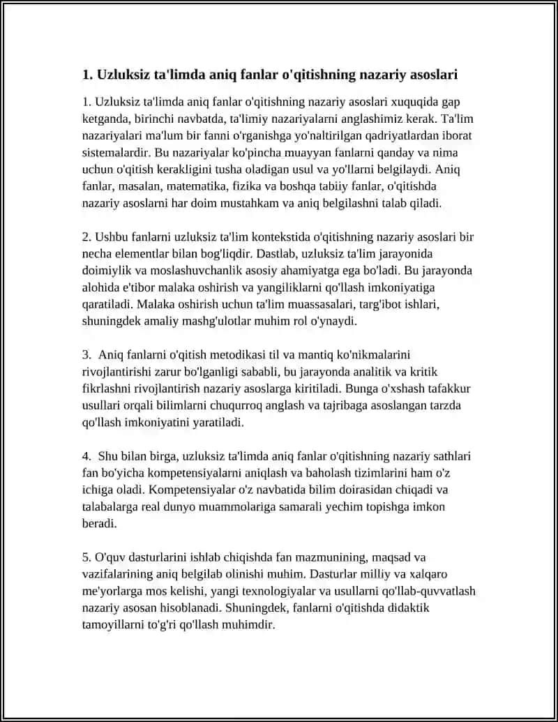 Uzluksiz Ta'limda Aniq Fanlarni O'qitish Tendensiyasi 4