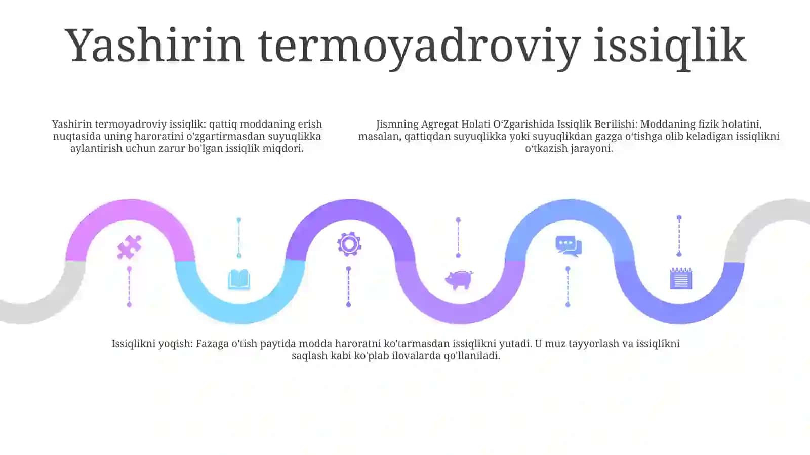 Jismning Agregat Holati O‘Zgarishida Issiqlik Berilishi 4