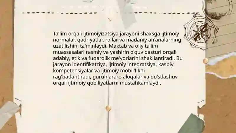 Ijtimoiy jarayonlar va ta'lim 4