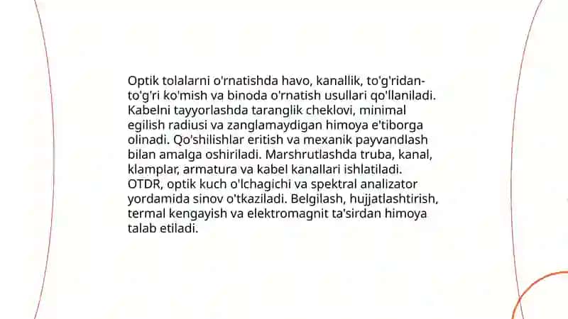 Optik olaqa tizimlarining texnik ekspluatatsiyasi 4