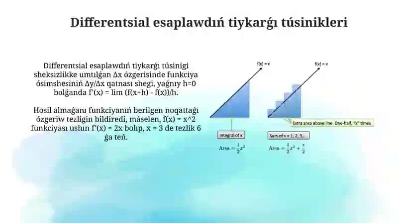 Kompyuter grafikasında differencial esap qollanılıwları 4