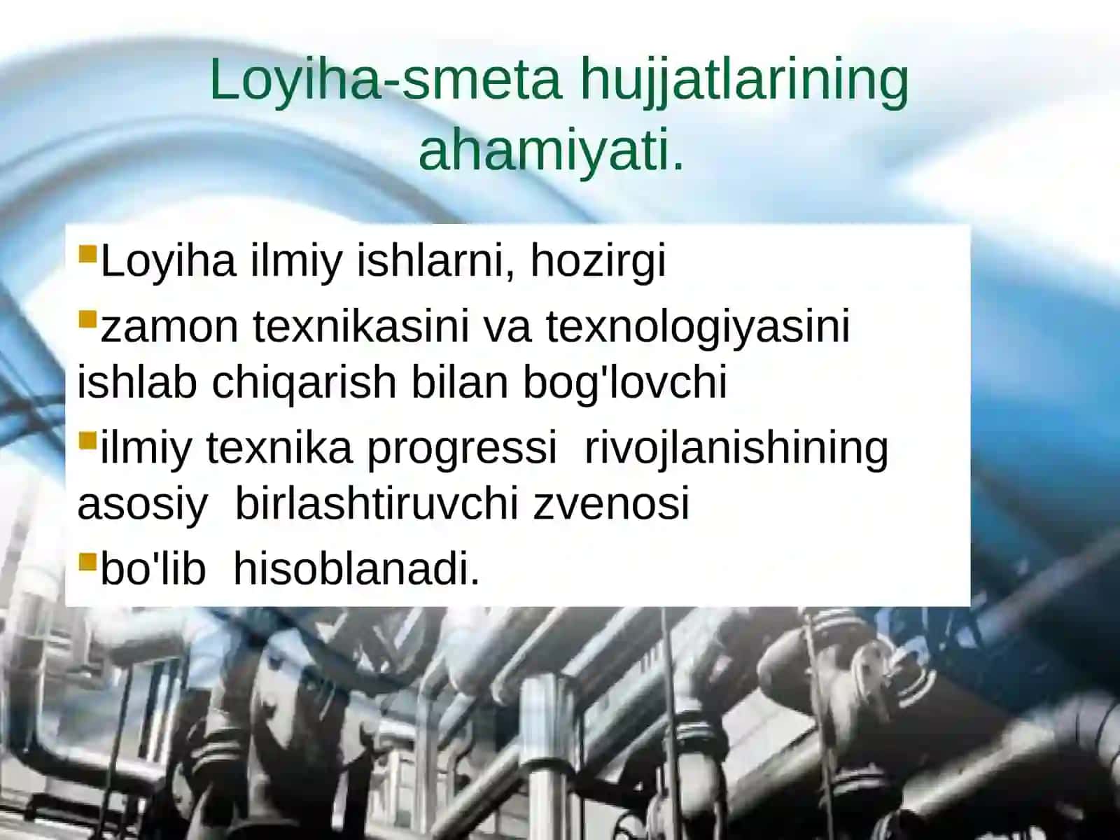Sanoat loyihalari obyektlari 4