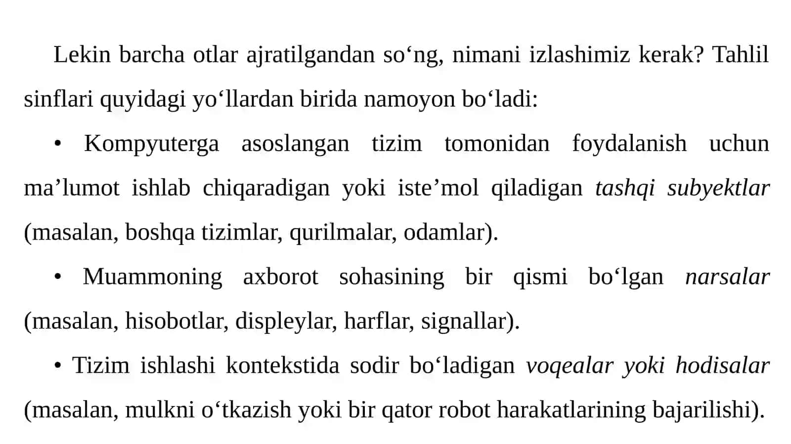 Talablarni modellash: Sinflarga asoslangan metodlar 4