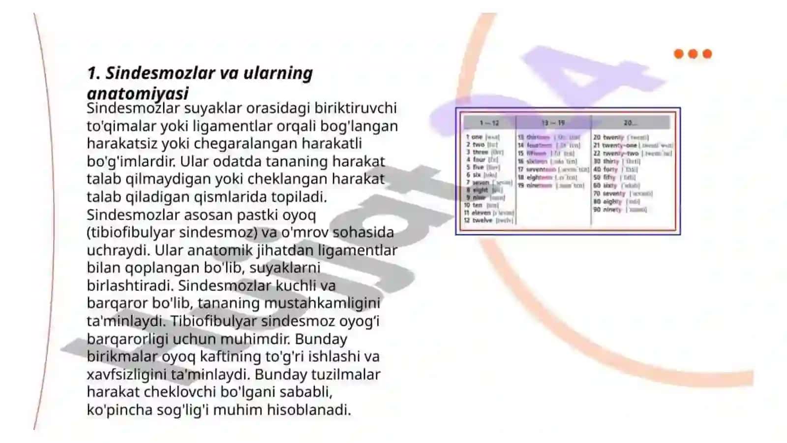Mavzu: Sindesmoz, Sinxondroz, Sinostoz Birlashuvlar 4