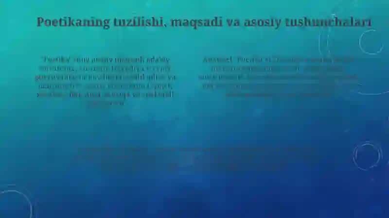 Aristotelning "Poetika" asarini òrganish, sharhini yozish 4