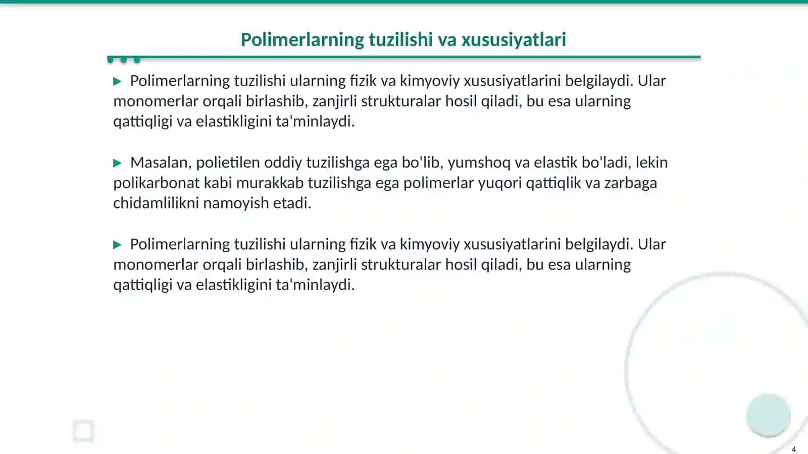Polimer moddalar va ularning turlari 4