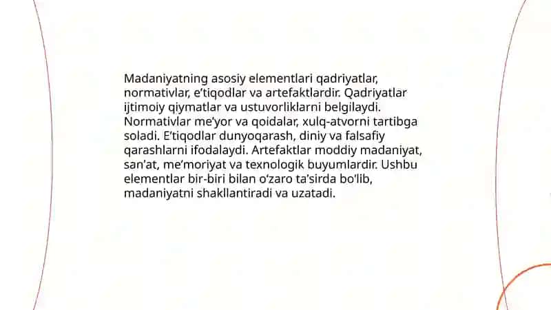 Madaniyat tushunchasi 4