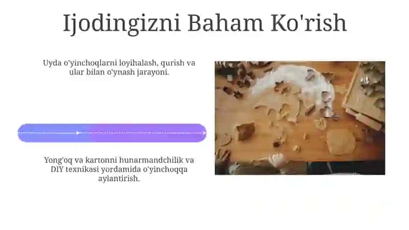 Yong'oq va kartondan õyinchoqlar yasash 4