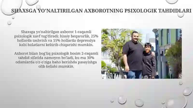Shaxsga yo'naltirilgan axborot: Psixologik, diniy va madaniytaxdidlar 4
