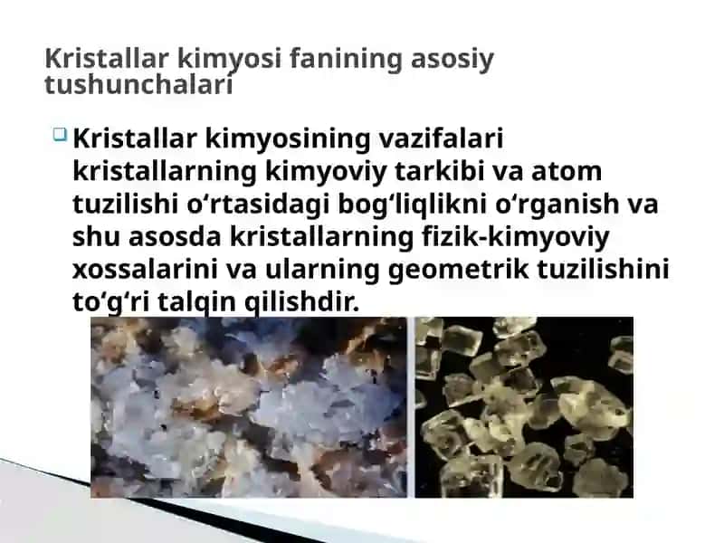 KRISTALLAR KIMYOSI VA KRISTALLOGRAFIYA 4