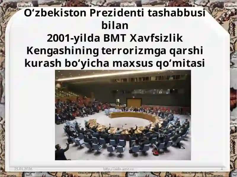 O‘zbekistonning Birlashgan Millatlar Tashkiloti doirasidagi faoliyati va tinchlikparvar tashqi siyosati 4