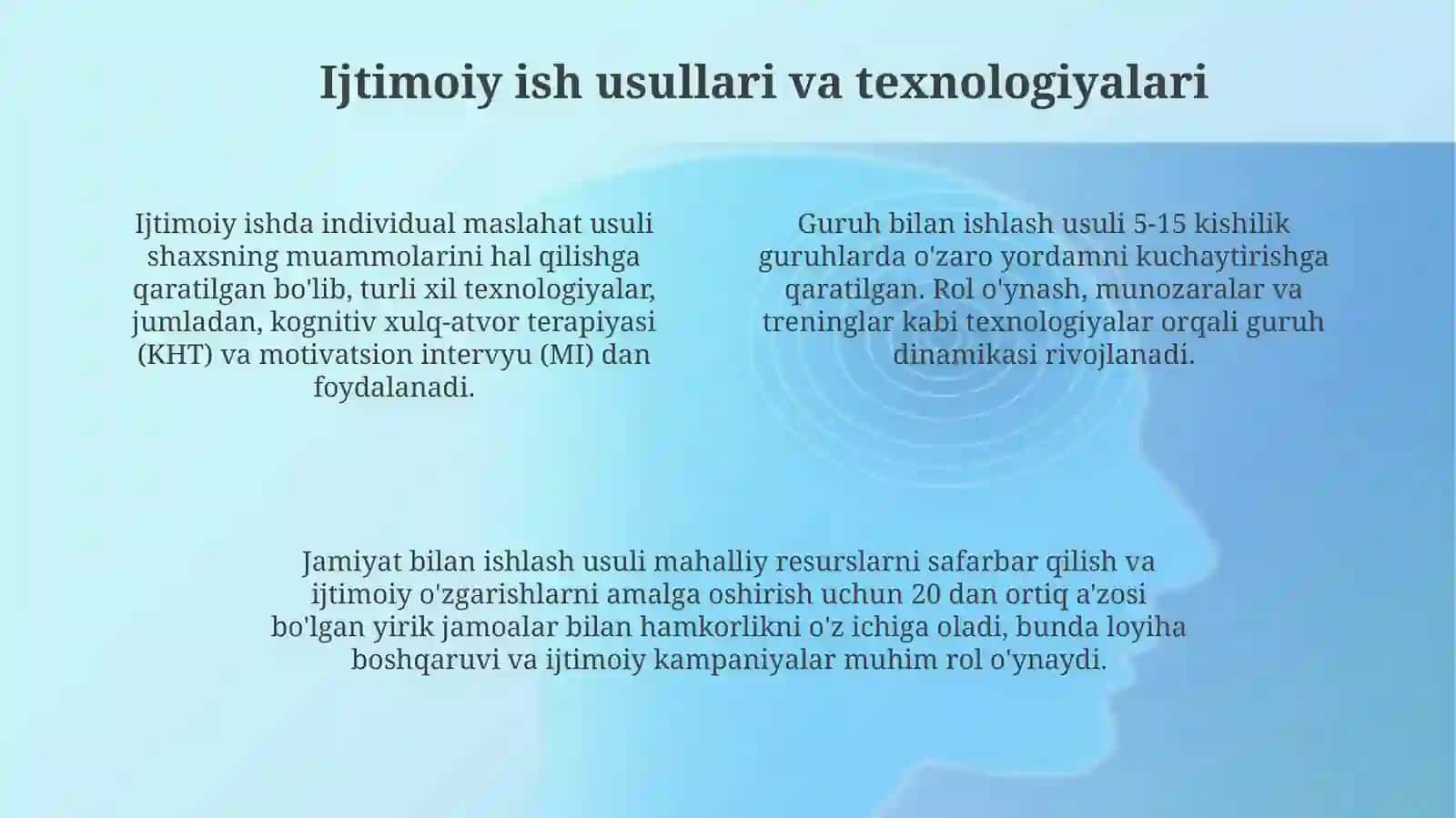 Hayotiy faoliyatining turli sohalarida ijtimoiy ish 4