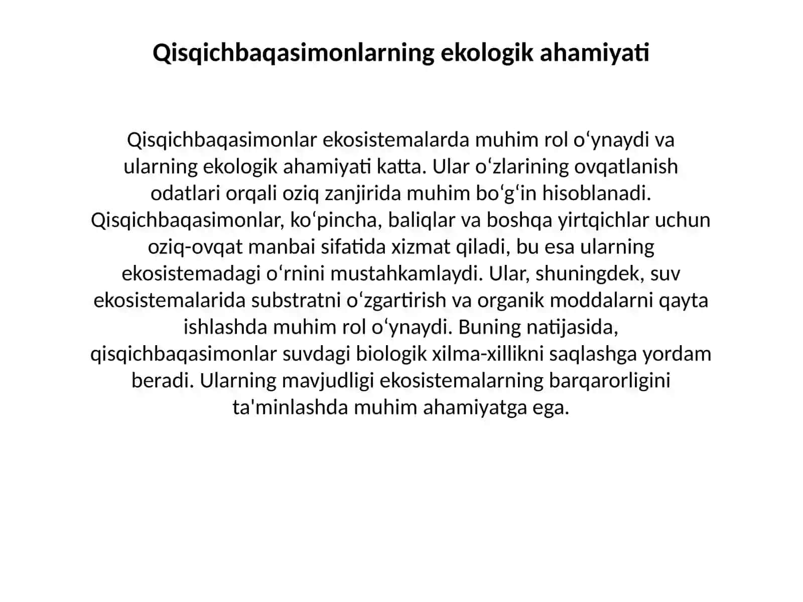 Qisqichbaqasimonlarning asosiy tuzilishi 4