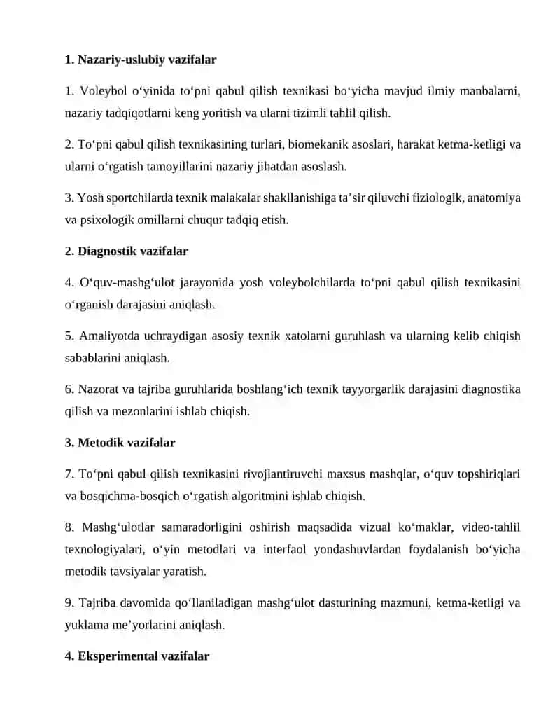 Yosh voleybolchilarda to‘pni qabul qilish texnikasini takomillashtirish 4