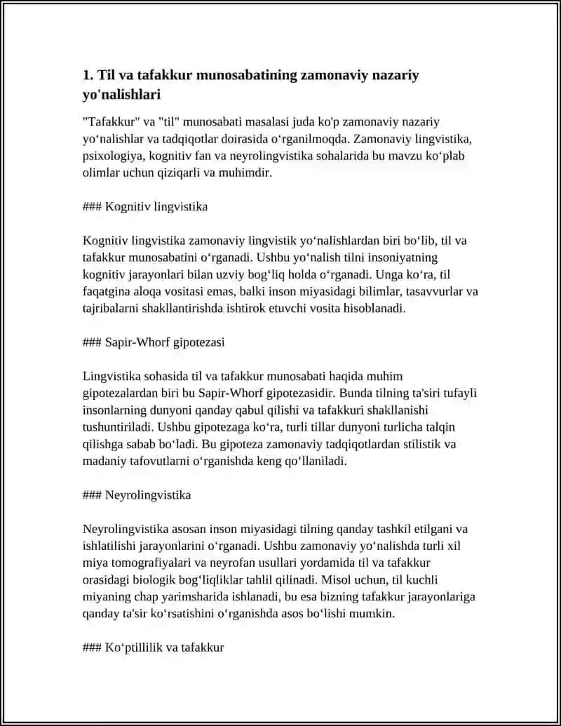 TIL VA TAFAKKUR MUNOSABATINING ZAMONAVIY TALQINLARI 4