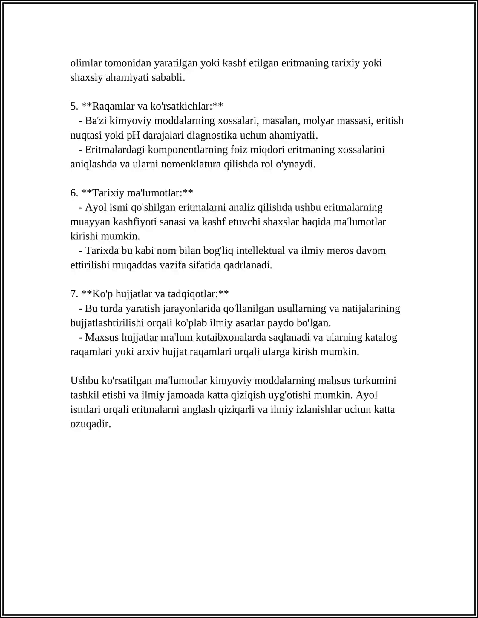MUSTAQIL ISH Mavzu: ERITMALAR 4