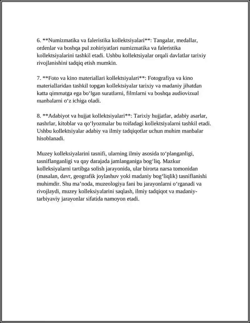 MUZEY KOLLEKSIYALARI 4