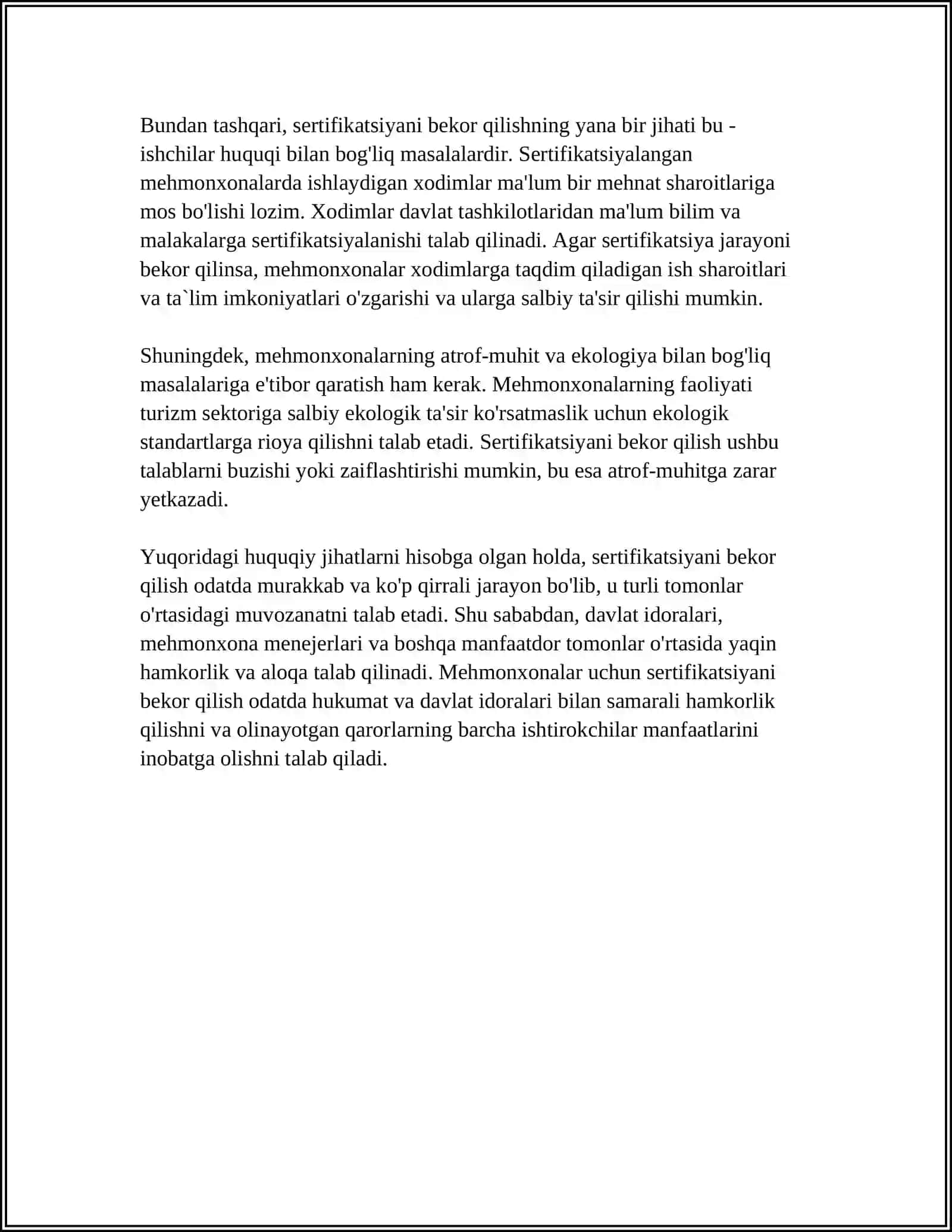 MEHMONXONALARDA SERTIFIKATSIYALASHNI BEKOR QILISH 4