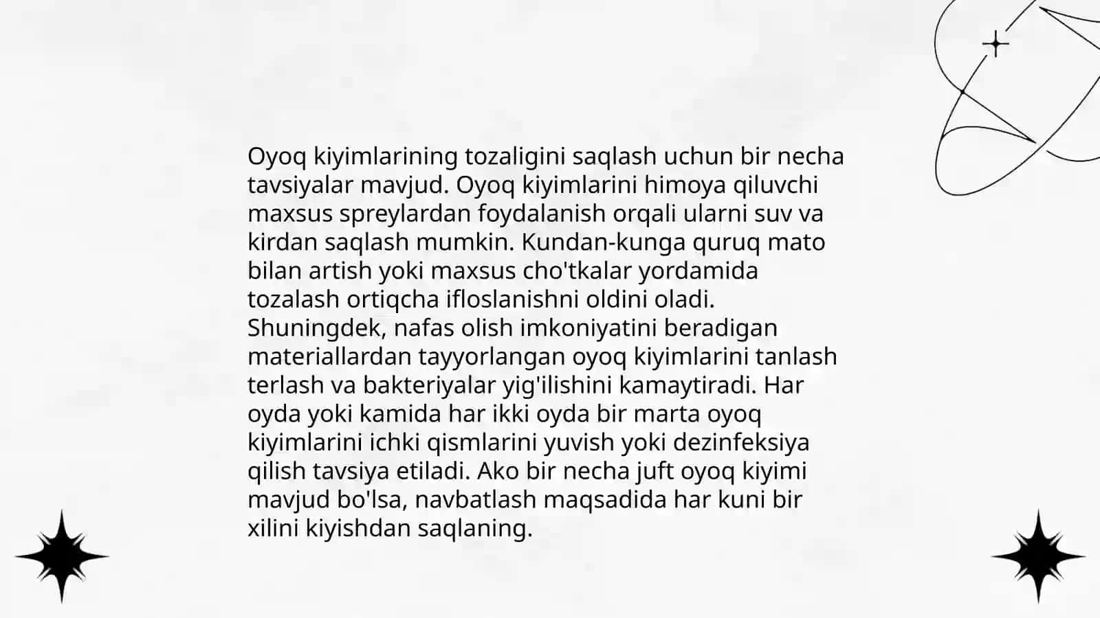 Kiyim-boshlar va oyoq kiyimlari gigienasi 4