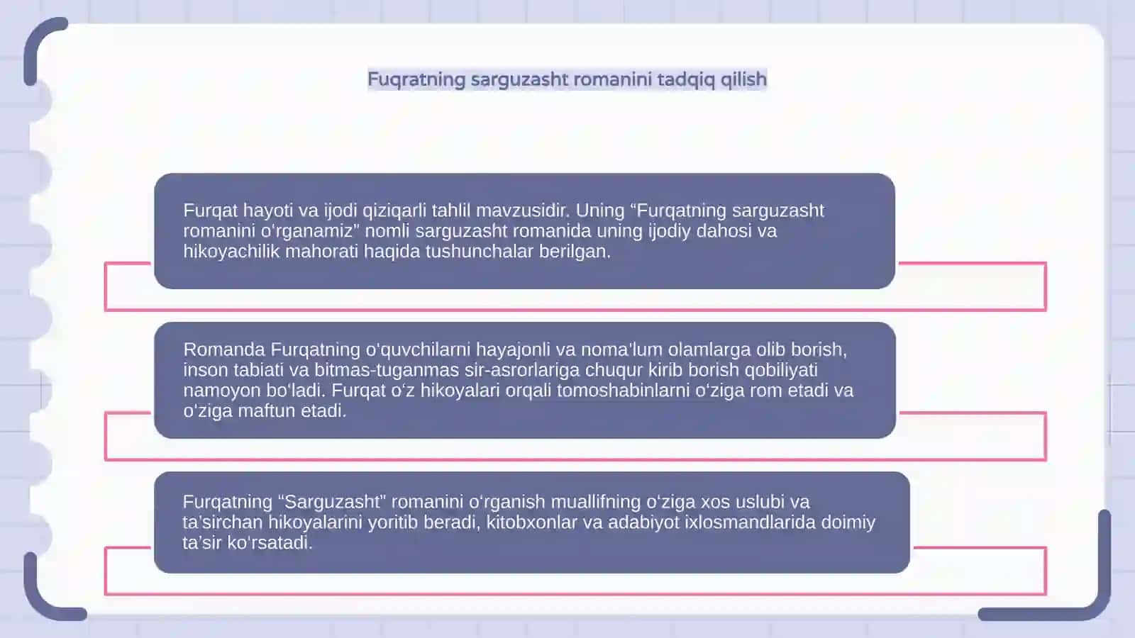 Furqat hayoti va ijodi,uning sarguzashtnoma asari tahlili 4