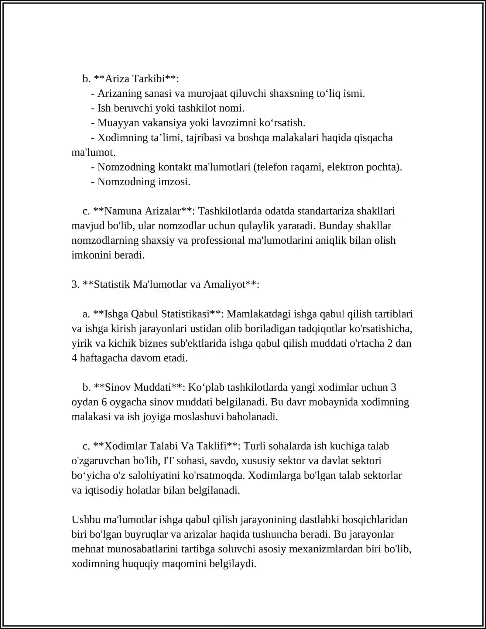 Xodimlar faoliyatiga oid hujjat namunasi bilan ishlash 4