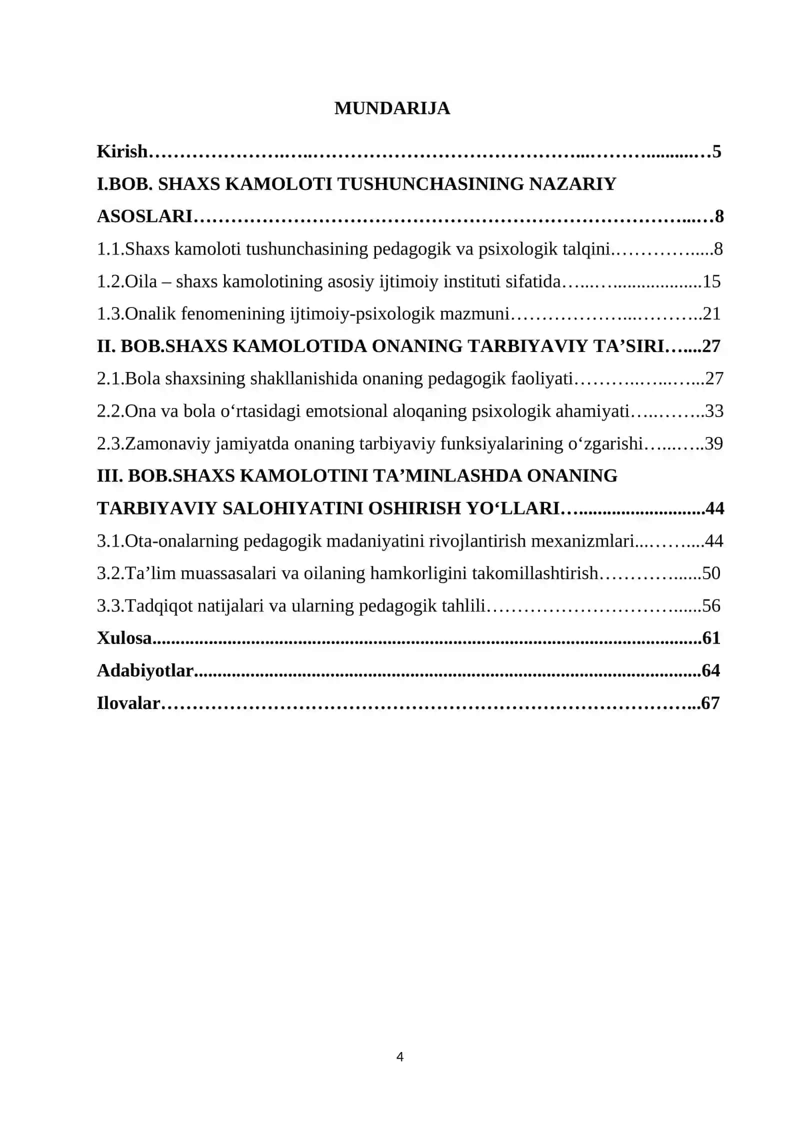 Shaxs kamolotida onaning o'rni 4