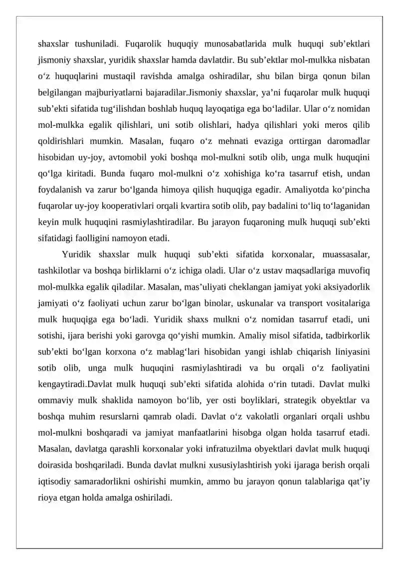Mulk huquqini sub’ektlari 4