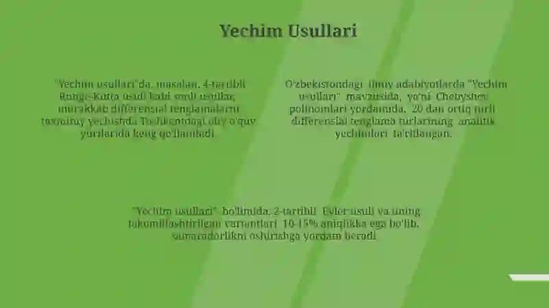 Oddiy Differensial Tenglamalar 4