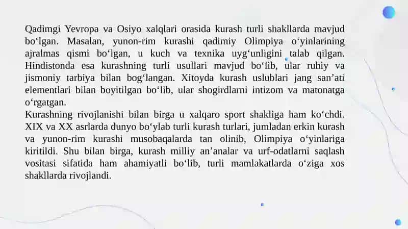 Kurash va Belbog’likurashning rivojlanishi 4