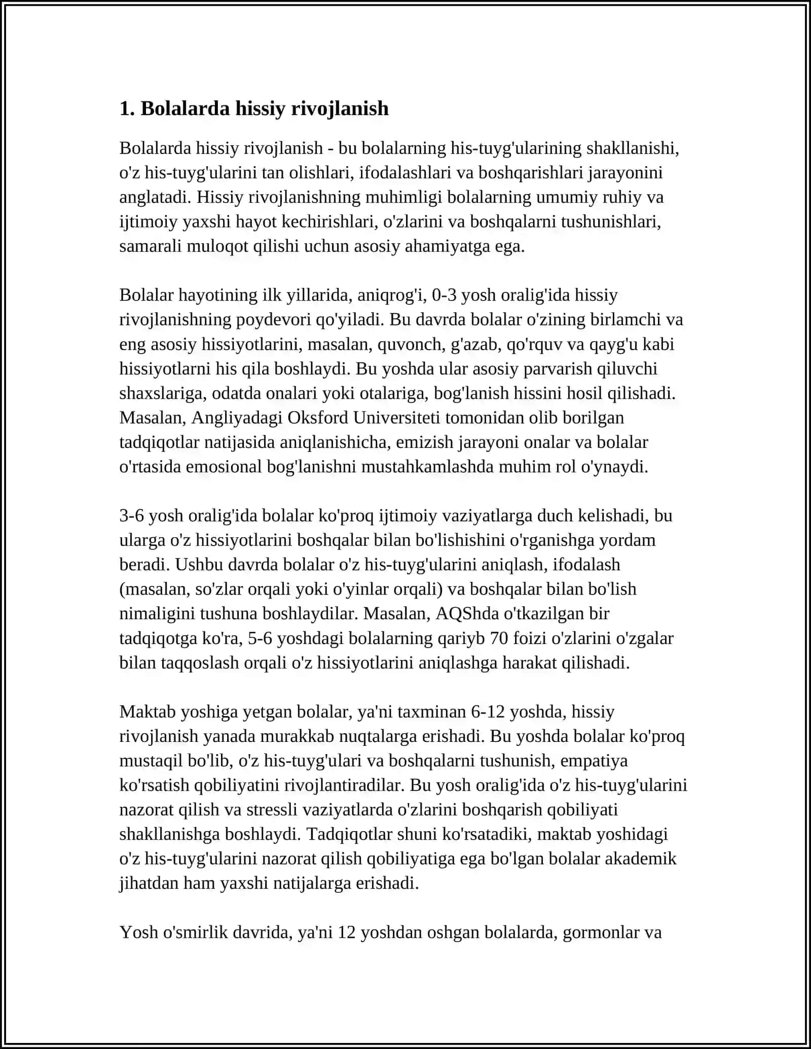 MUSTAQIL ISH Mavzu: MAKTABGACHA BOLALARDA PSIXIK JARAYONI RIVOJLANISHI 4