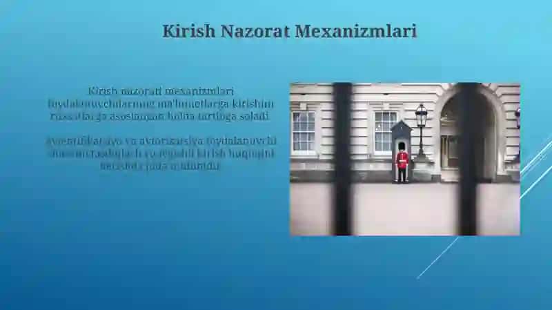 Ma'lumotlar bazasining ichki himoya vazifalari 4
