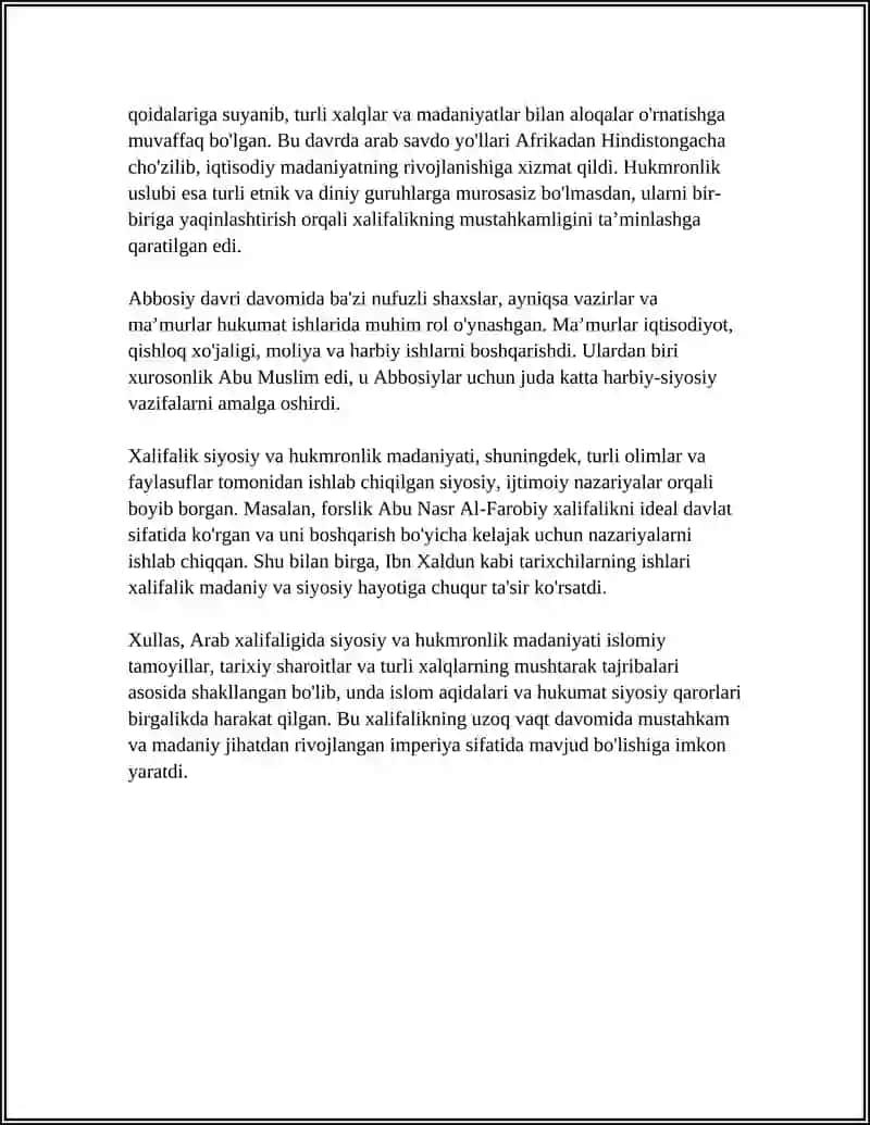 ARAB XALIFALIGI MADANIYATI 4