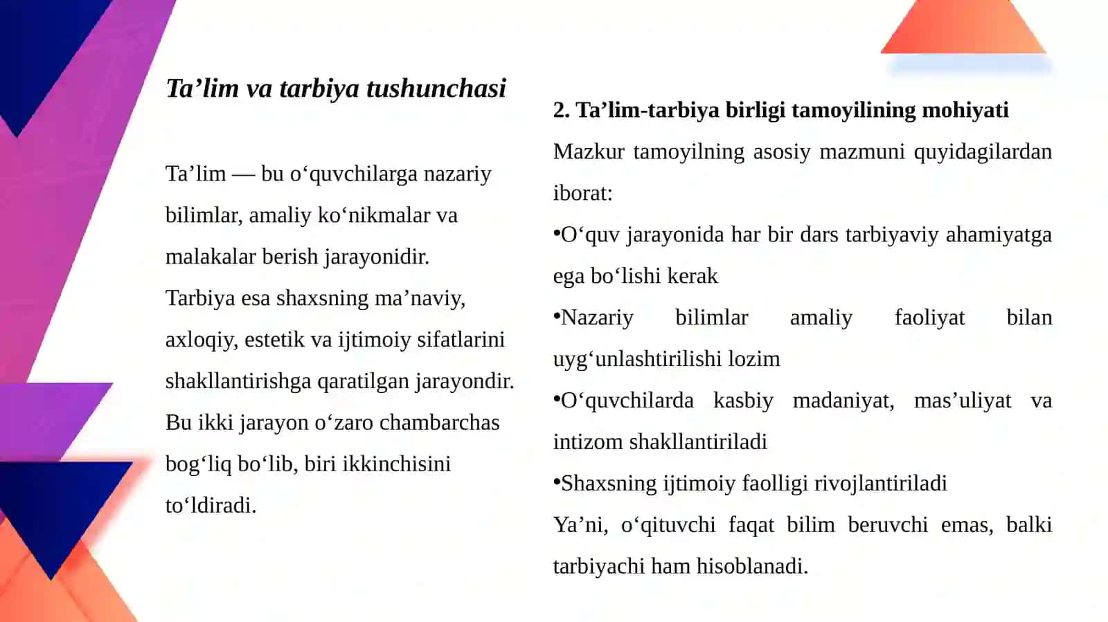Kasb-hunar ta’limida ta’lim-tarbiya birligi tamoyili 4