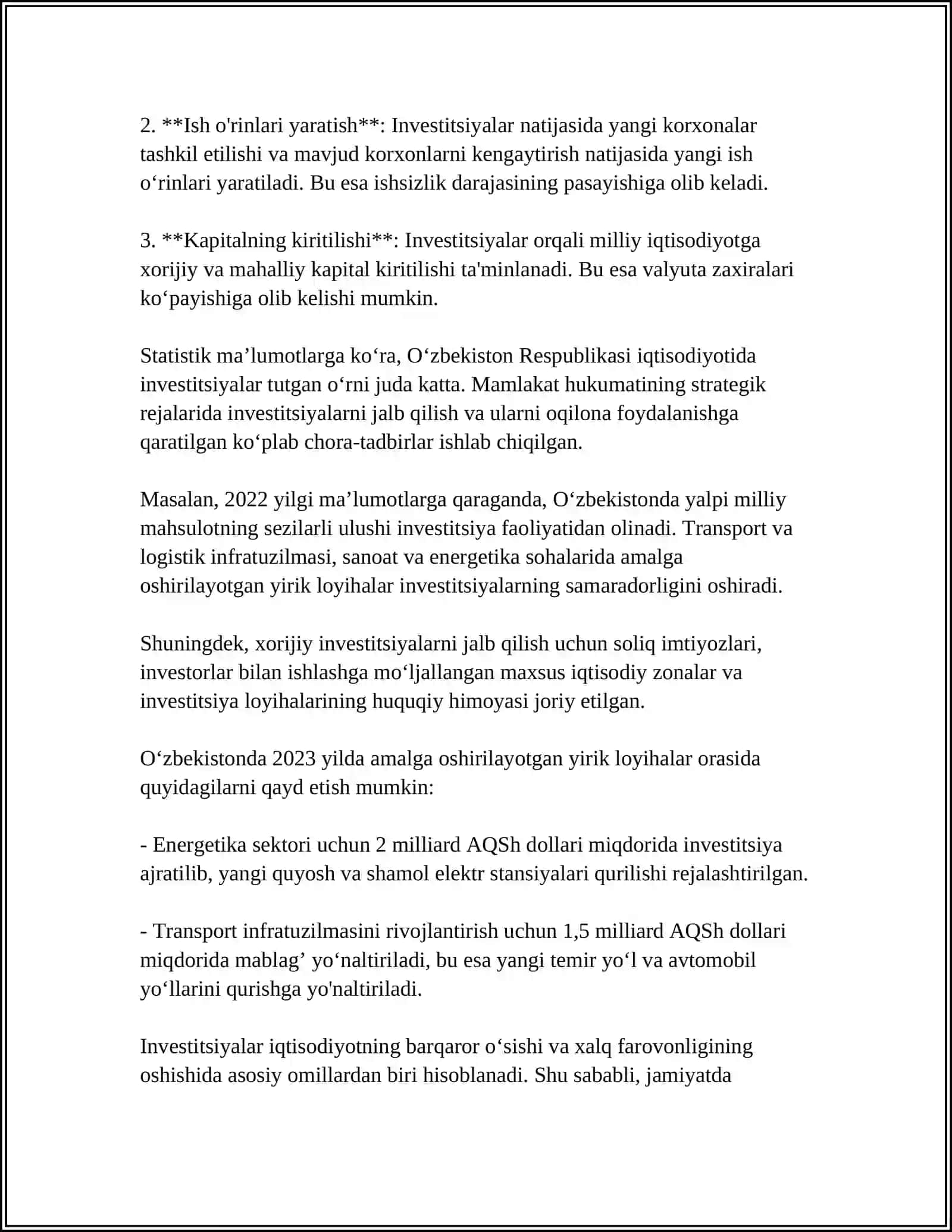 INVESTITSIYA VA UNING AHAMIYATI 4