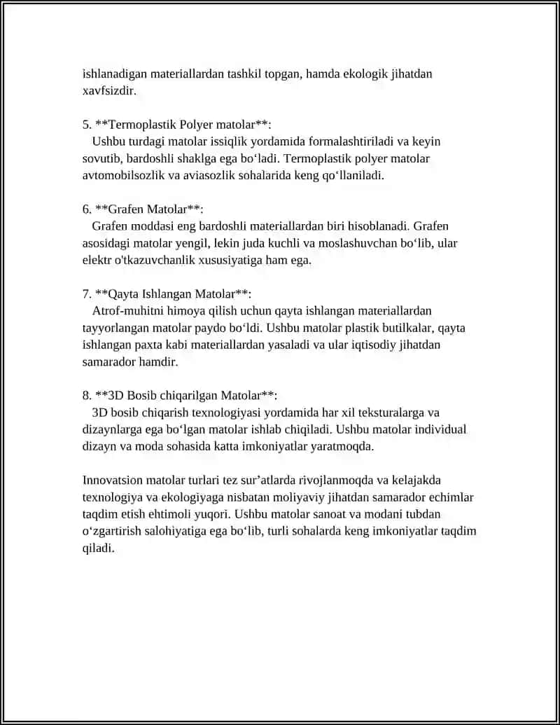 TIKUVCHILIKDA ISHLATILADIGON YANGI MAXSULOT TURLARI 4