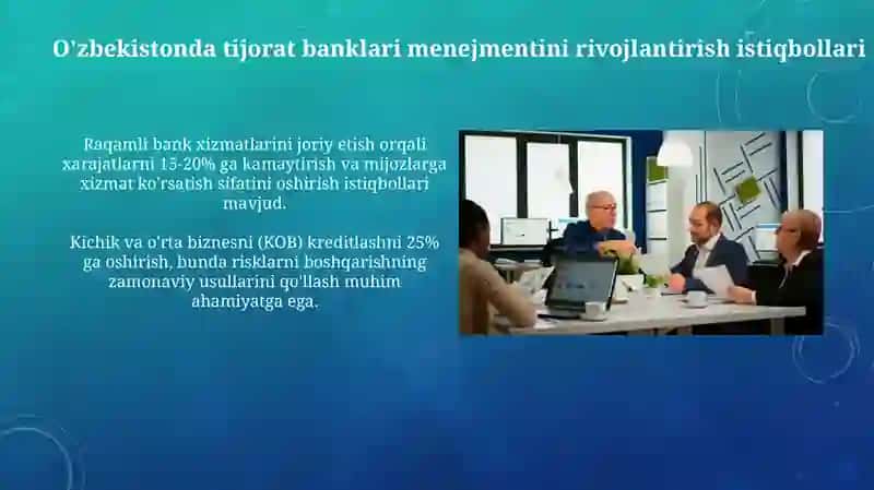 Tijorat banklari faoliyatidamenejmentningahamiyati 4