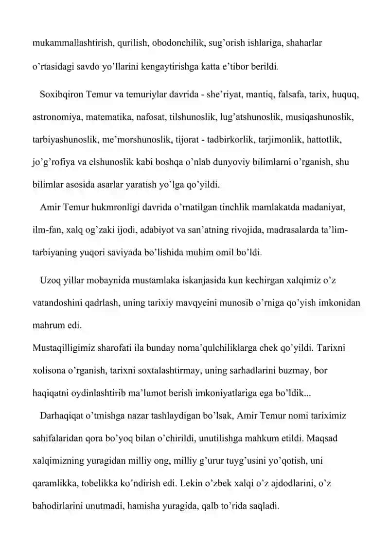 Amir Temur o’gitlarining tarbiyaviy ahamiyati. 4
