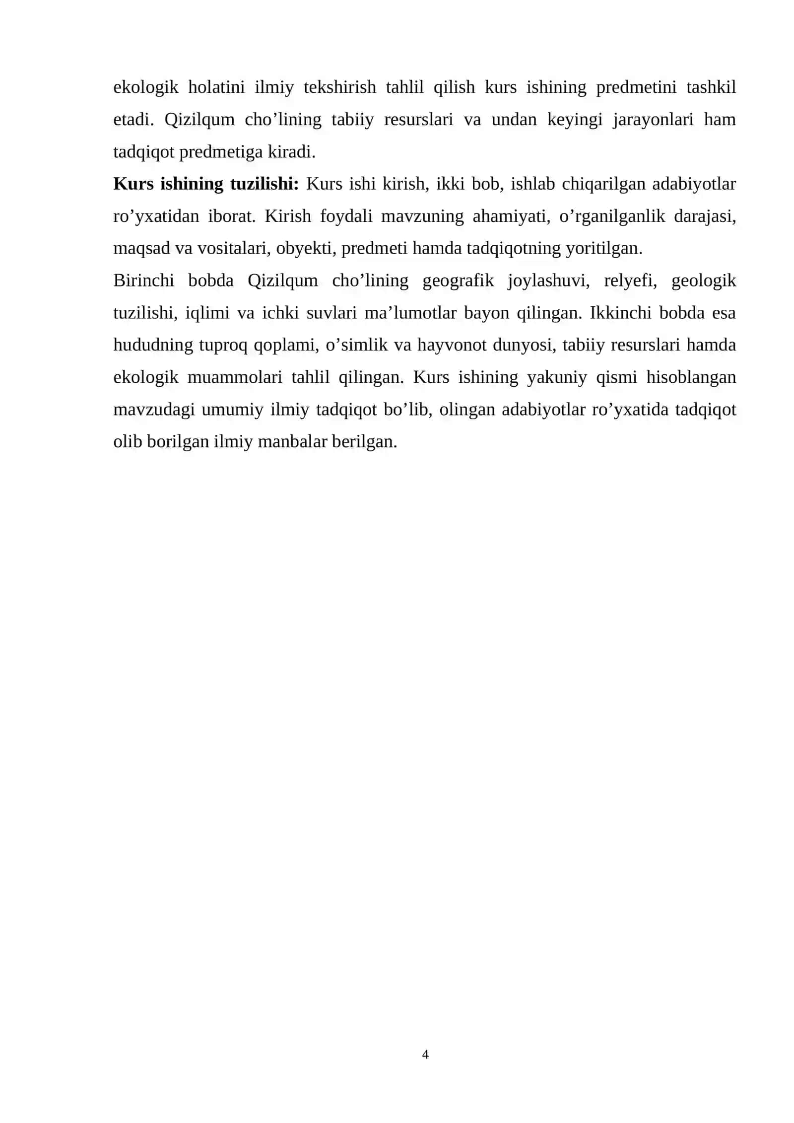 Qizilqum cho’lining tabiiy geografik xususiyatlari 4