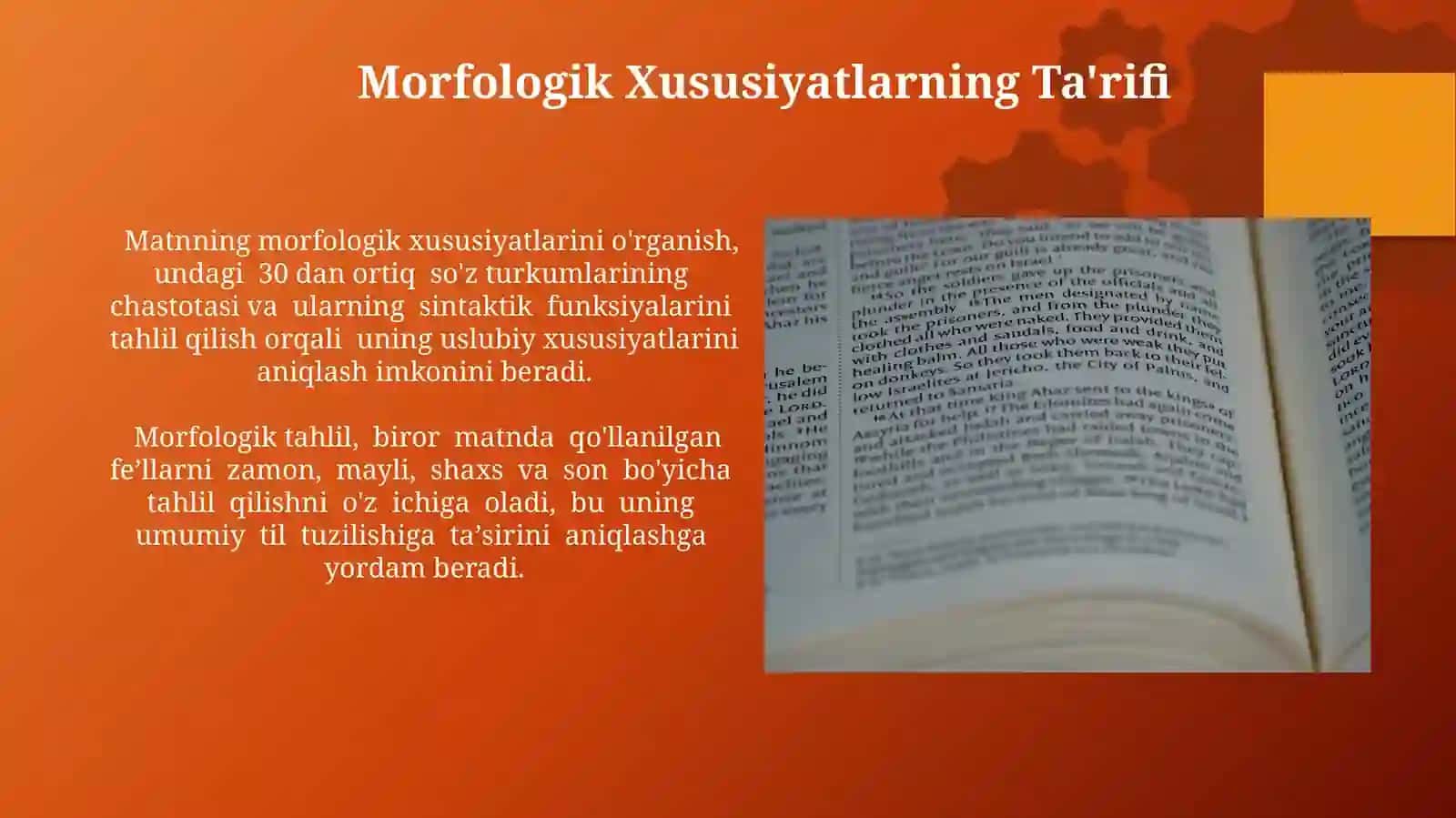 Badiiy matnning morfologik xususiyatlari 4