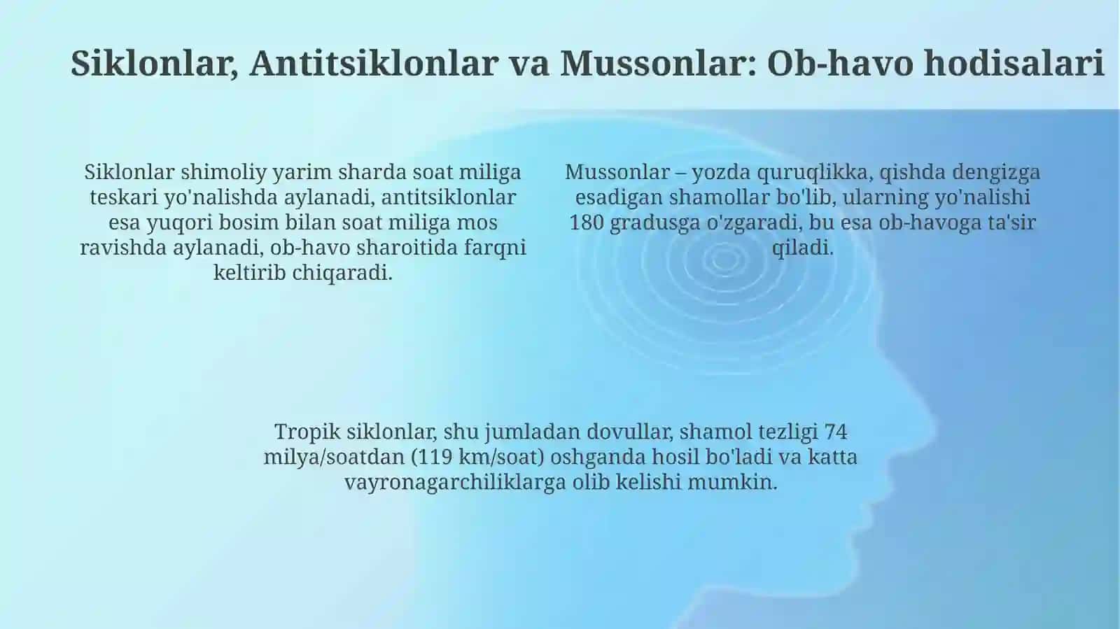 Atmosfera dinamikasi: Global shamollar, havo massalari va frontlar 4